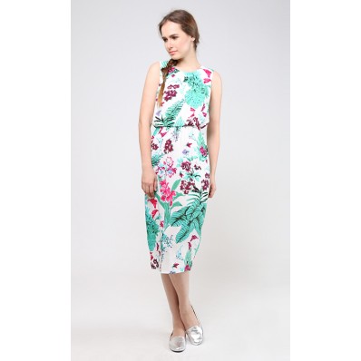 Andean Midi Dress in White