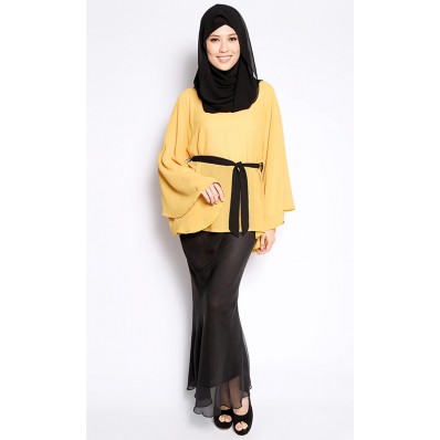 Clarissa Kurung in Yellow and Black