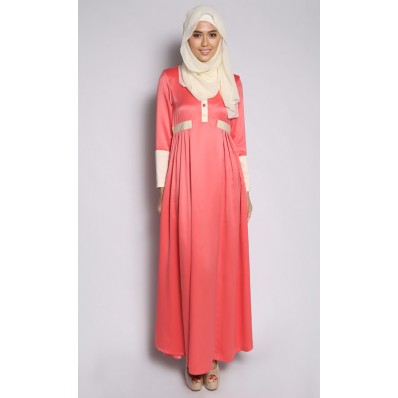 Sufi Pleated Jubah in Peach