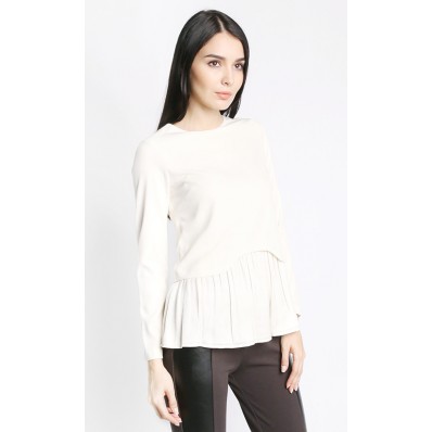 Peplum Top in Cream
