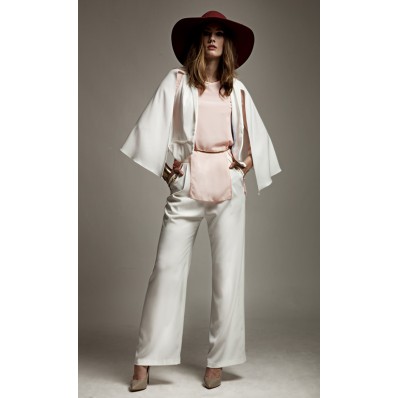 Anjelica Palazzo Pants in White