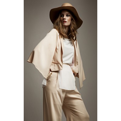 Bianca Cape Vest in Beige