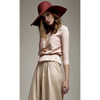 Faye Fringe Top in Pink