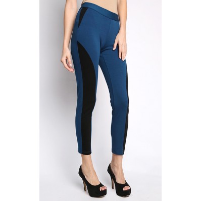 Moira Long Knit Pants in Blue
