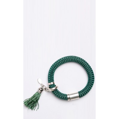 Tassel Bracelet in Olympus Green