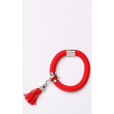 Tassel Bracelet in Mousa Red
