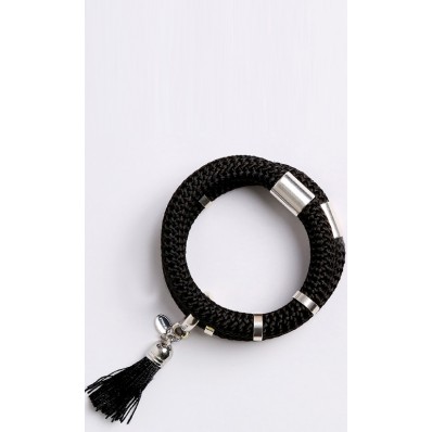 Set Bracelet in Black Santorini