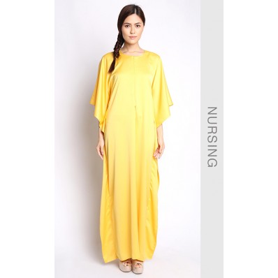 Plain Kaftan in Vivid Yellow