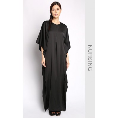 Plain Kaftan in Black