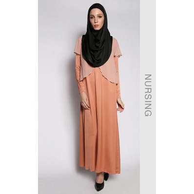 Sabrina Maxi Dress in Peach Orange