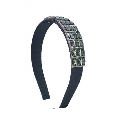 Lydia Headband in Black and Grey
