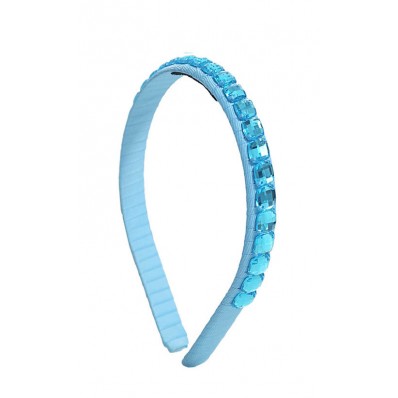 French Dog Blues Headband in Sky Blue