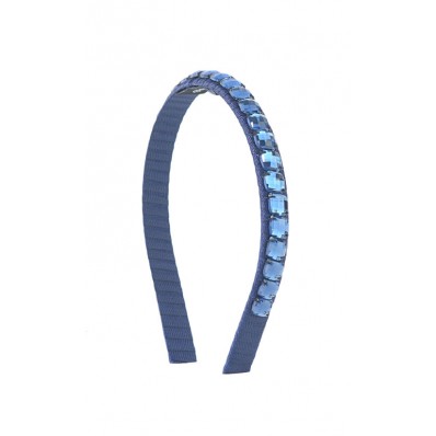French Dog Blues Headband in Navy Blue