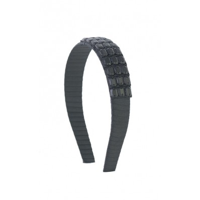 Lydia Headband in Matte Black