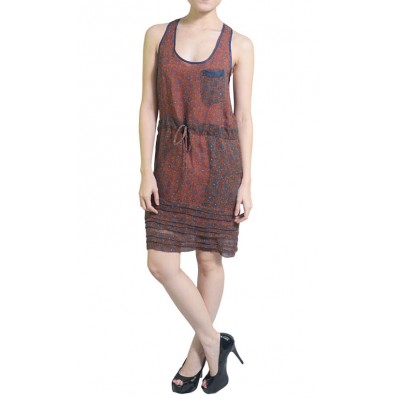 Cross Back Dress in Orange