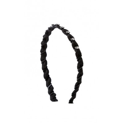 Feminine Crystal Headband in Black