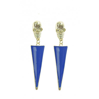 Skull Earrings in Blue