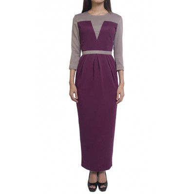 Electra Dress in Purple and Grey