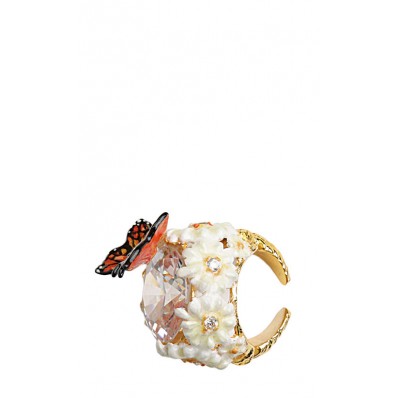 Butterfly Big Ring in White