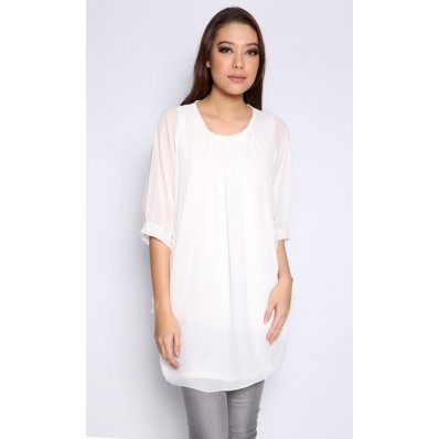 Chiffon Summer Top in White