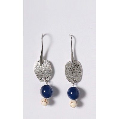 Sedar Earrings in Blue Agate