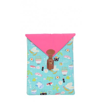 Sushi Fiesta iPad Cover in Turquoise & Pink