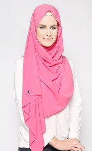 Peachskin Scarf in Pink Feather