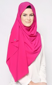 Peachskin Scarf in Pink Rouge