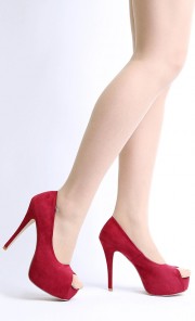 Olivia Heels in Wine