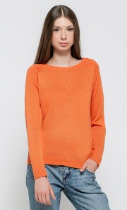 Basic Raglan Sleeved Sweater in Orange