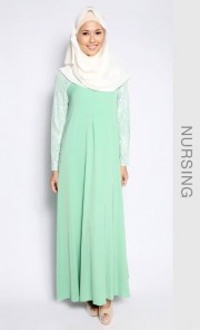 Fatimah Nursing Dress in Green