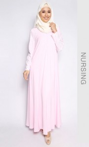 Fatimah Nursing Dress in Pink