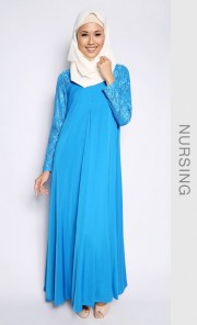 Khadijah Nursing Dress in Blue