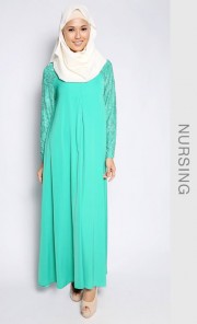 Khadijah Nursing Dress in Green