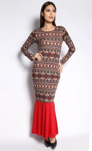 Zaza Long Dress in Red