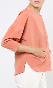 Brea Blouse in Salmon