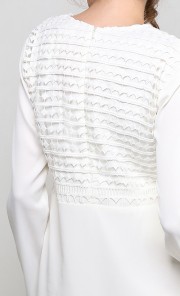 Tie Front Kurta Dress in White