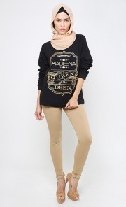 Queen of The Deen Sweatshirt in Black and Gold