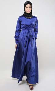 Taffeta Dress in Blue