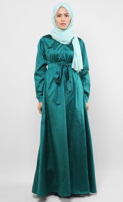 Taffeta Dress in Green