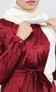 Taffeta Dress in Red