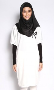 M Baseball Tee in White