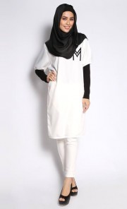 M Baseball Tee in White