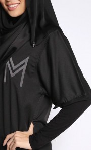 M Baseball Tee in Black