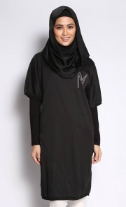 M Baseball Tee in Black