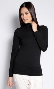 Basic Turtle Neck Top in Black