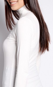 Basic Turtle Neck Top in White