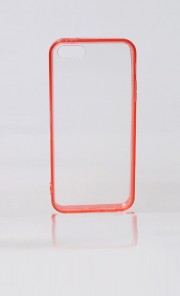 iPhone 5/5S Transparent Case in Red