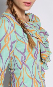 Havva Ruffle Kurung in Green