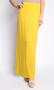 Yumna Straight Cut Skirt in Mustard Yellow